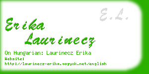 erika laurinecz business card